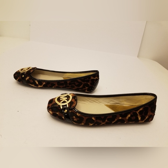 Michael Michael Kors Fulton Calf Hair Cheetah Print Ballerina Flats  Size 7.5 - Picture 5 of 11